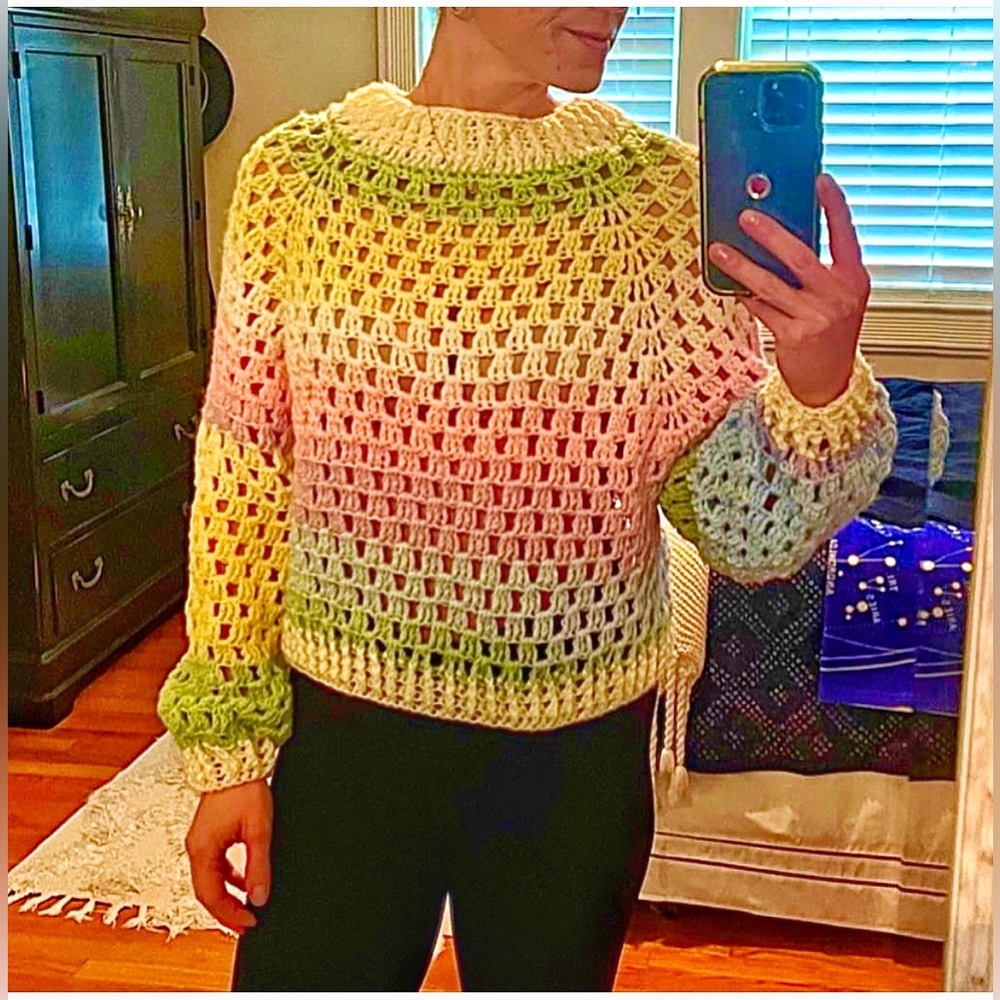 Handmade crochet sweater by me